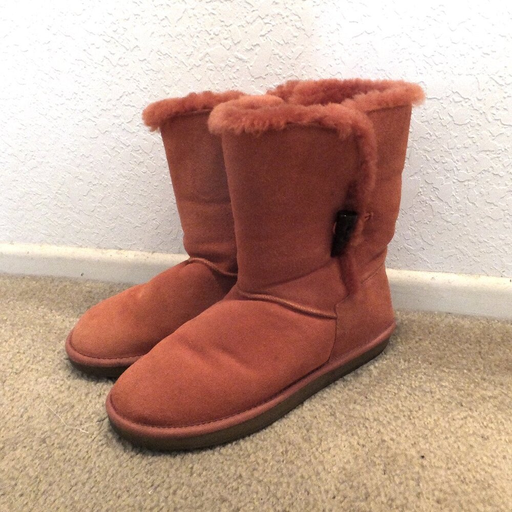 Ralph Lauren Toggle Shearling Boots | Size 6 (Fits 7!)